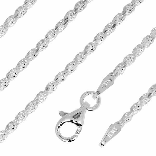 シルバー カット フレンチロープチェーン 幅約1.8mm 50cm シルバーチェーン ネックレスチェーン フレンチロープ ロープ 輪 縄 シルバー 爆買の画像