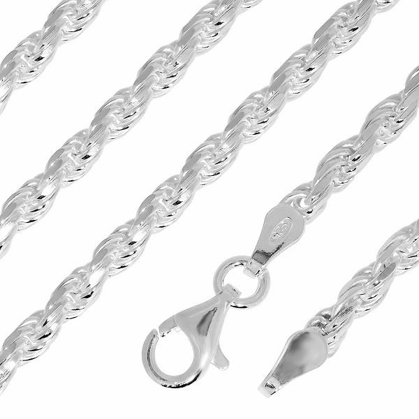 シルバーチェーン 925 ネックレスチェーンのみ カットフレンチロープ