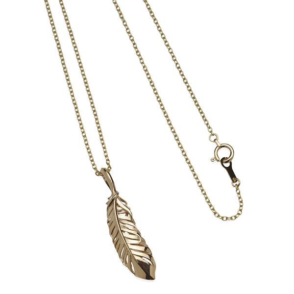 史上最も激安 羽根 フェザー ゴールドネックレス メンズ エムズコレクション おしゃれ 人気 Collection M S ネックレス エムズコレクション ネイティブ K10チェーン付き ネックレス 10金 メンズアクセサリー
