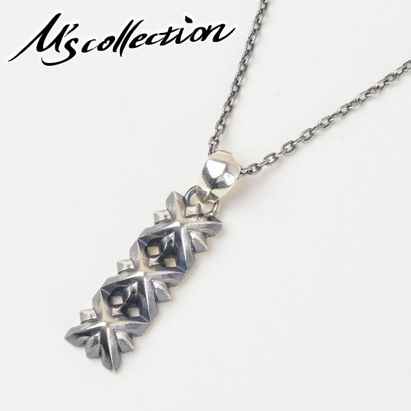 M's collection エムズコレクション トリプルX EDITION 3 スタッズ ネックレス(チェーン付きペンダントトップ) アーバン トライバル 爆買