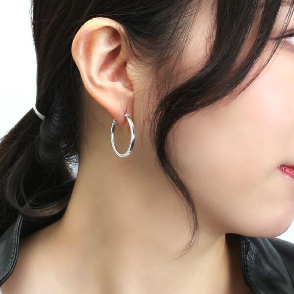 両耳用 【 3mm×21mm 】シルバー925 フープピアス 3mm×21mm 】両耳用 シルバー925 フープピアス - メルカリ