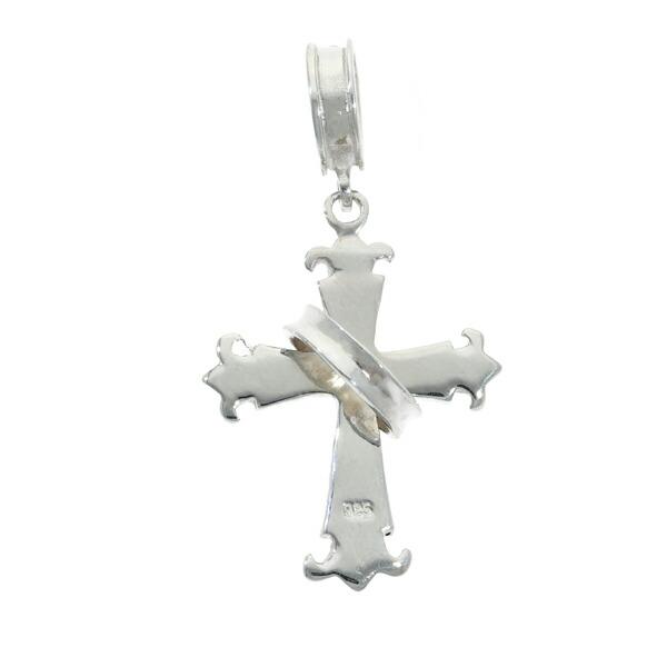 ブラック クロス リング ペンダントトップ ネックレスチャーム