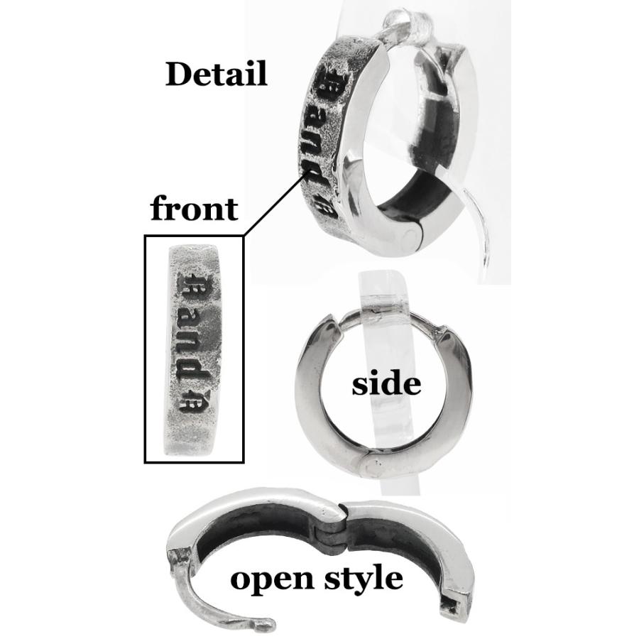 DEPTH AND DEMAND フープピアス メンズ ブランド シルバー 打ち