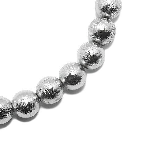 メテオライト ブレスレット ギベオン隕石 6mm 17.5cm メンズM