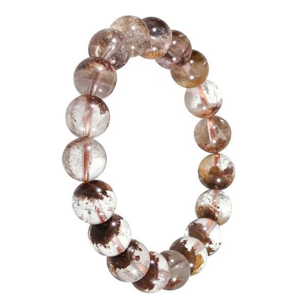 ガーデンクォーツ ブレスレット ブラウン 10.5mm 18cm 天然石