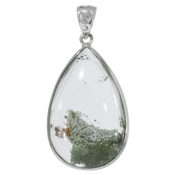ガーデンクォーツ ペンダントトップ シルバー 雫 天然石