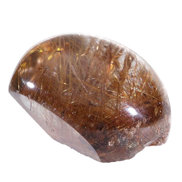ガーデンクォーツ レッドルチルクォーツ 入り 磨き原石 13.5g 天然石