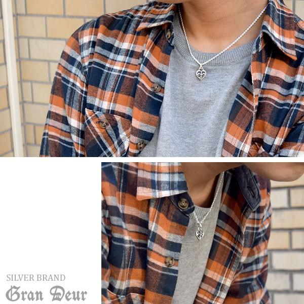 ハート ネックレス メンズ シルバー フルール ド リス ブランド