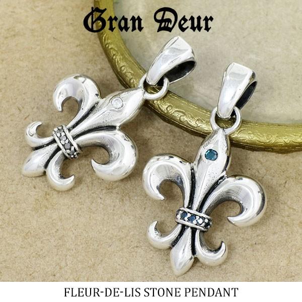 フルール ド リス ネックレス メンズ シルバー ユリ ダイヤモンド