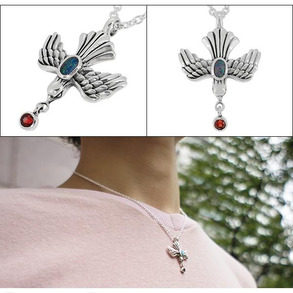 シルバーネックレス メンズ 隼 ファルコン ターコイズ サファイア