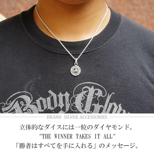 サイコロ ネックレス メンズ シルバー ダイス コイン ダイヤモンド 