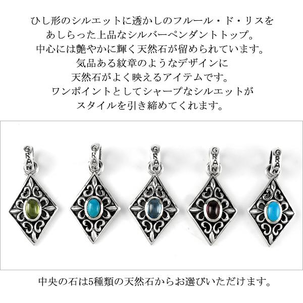 ネックレス メンズ ブランド シルバー スクエア ターコイズ ブルー