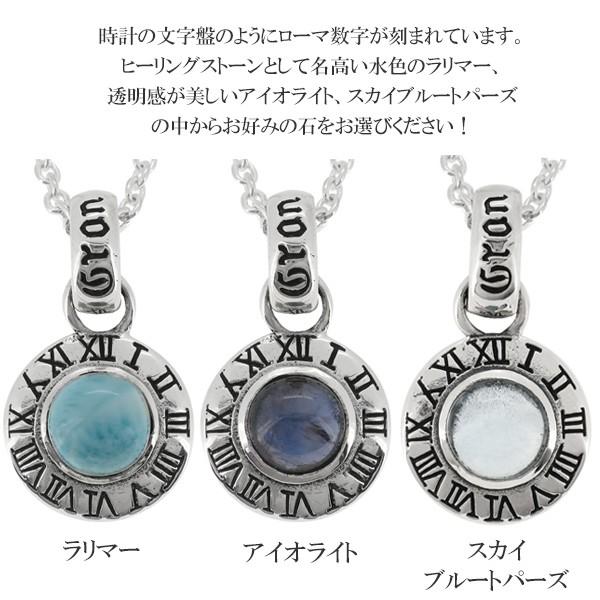 ペンダントトップ メンズ シルバー ブルートパーズ アイオライト