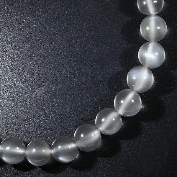 グレームーンストーン ブレスレット 6mm 16.5〜17.5cm S〜L サイズ