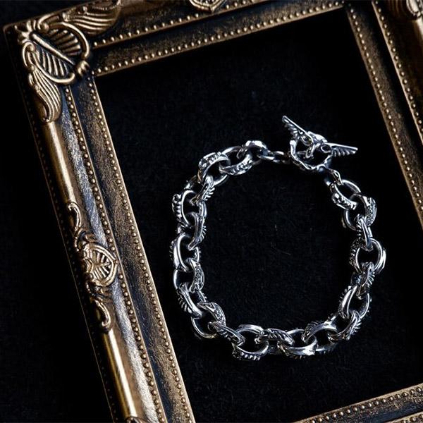 AVIREX シルバーチェーンブレスレット 翼モチーフ AVIREX シルバーチェーンブレスレット 翼モチーフ