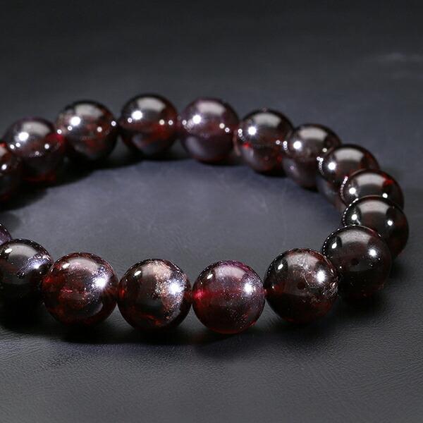 ガーネット ブレスレット 10mm 17.5~19.5cm M〜LL サイズ 1月 誕生石