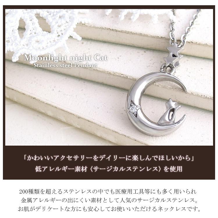 ステンレス ネックレス レディース ブランド 猫 ネコ 瞬く月 金属アレルギー対応 サージカル 人気 おしゃれ 女性 プレゼント Hmx P 5309 新宿銀の蔵 年中無休 一部即日発送 通販 Yahoo ショッピング
