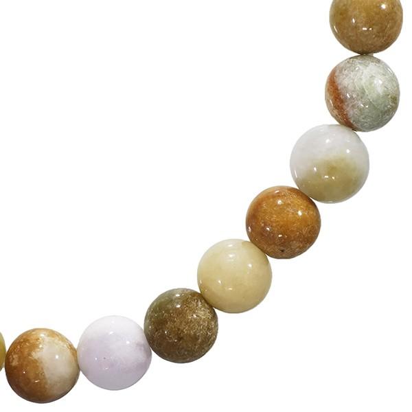 本翡翠 ブレスレット ミックス 8.5mm-9.5mm 18cm 天然石