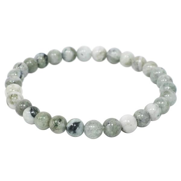 糸魚川翡翠 ブレスレット 6mm 17.5cm 産地証明書 桐箱 付き 天然石