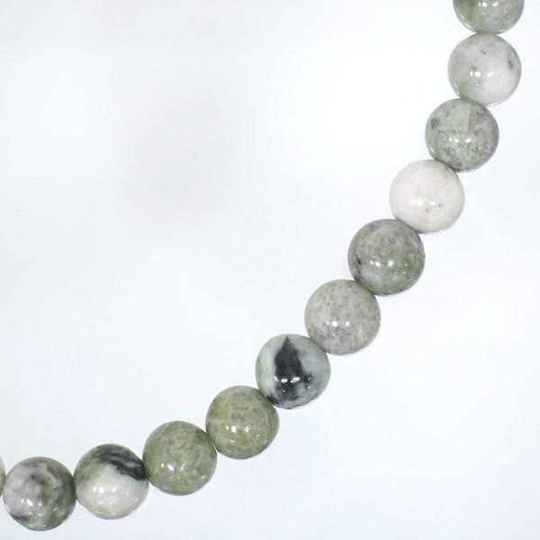 糸魚川翡翠ビーズと糸魚川翡翠管玉と水晶のブレスレット　証明書付き 糸魚川翡翠 ブレスレット 6mm 17.5cm 産地証明書 桐箱 付き 天然石