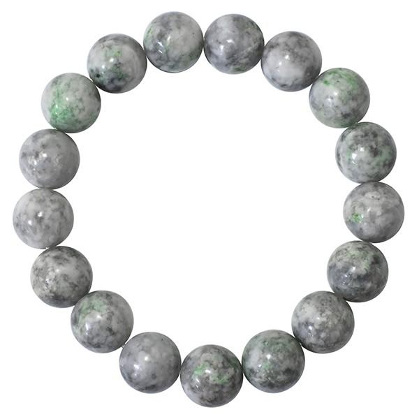 糸魚川翡翠 ブレスレット 12mm 18.5cm 3A級 産地証明書 桐箱 付き