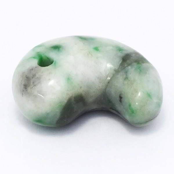 アウトレット【勾玉】糸魚川翡翠 (白・緑・ロウカン) 約21mm 証明書