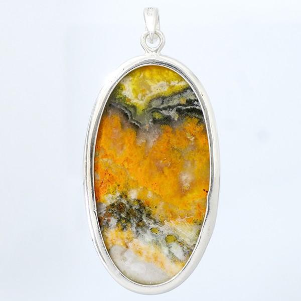 バンブルビージャスパー　ペンダント バンブルビージャスパー ペンダントトップ シルバー オーバル