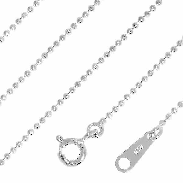 シルバーチェーン 925 ネックレスチェーンのみ カットボール 38cm 直径