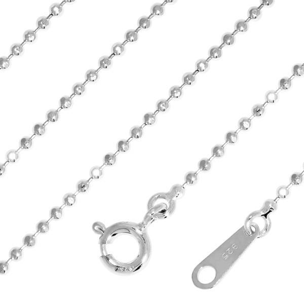 シルバーチェーン 925 ネックレスチェーンのみ カットボール 38cm 直径