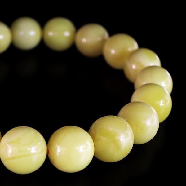 ハニーアンバー ブレスレット 琥珀 10.5mm 17.5cm 高品質 バルト