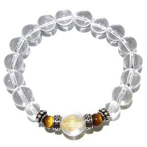 イエロータイガーアイ ブレスレット 戦国武将 坂本龍馬 手彫り水晶 金