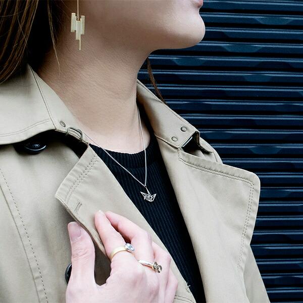 KANAME 選べる2カラー 折り鶴 透かし ネックレス シルバー925