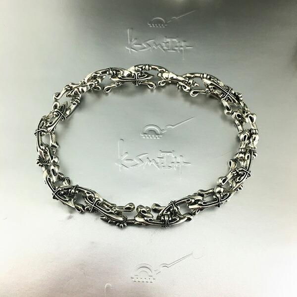 K-SMITH クロス Sサイズ ブレスレット 18.5〜20cm シルバーアクセサリー シルバー925 シルバーブレスレット メンズブレスレット メンズ きれいめ 爆買