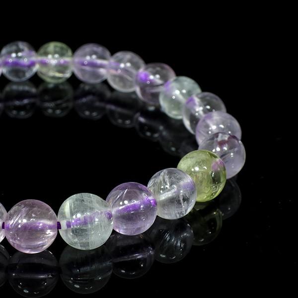 クンツァイト マルチカラー ブレスレット 7.5mm 18cm メンズM