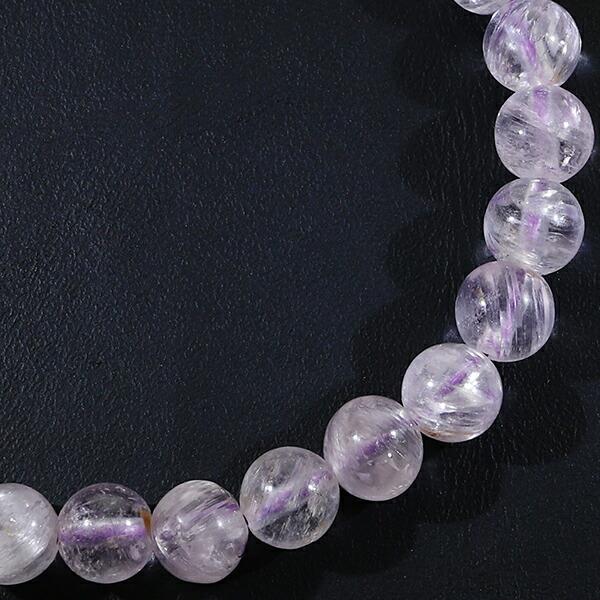 Daimoyu　宝石質　クンツァイト　天然石　ブレスレット クンツァイト ブレスレット 7mm 17.5cm メンズM レディースL