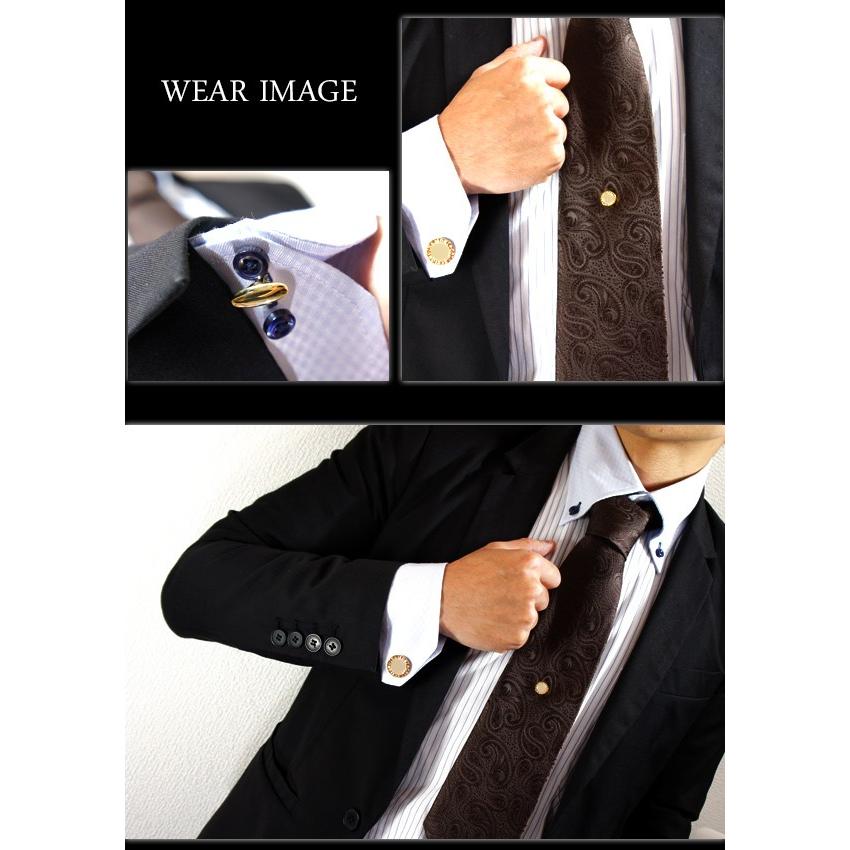 クレサンベール カフスボタン セット タイタック メンズ イナモリ