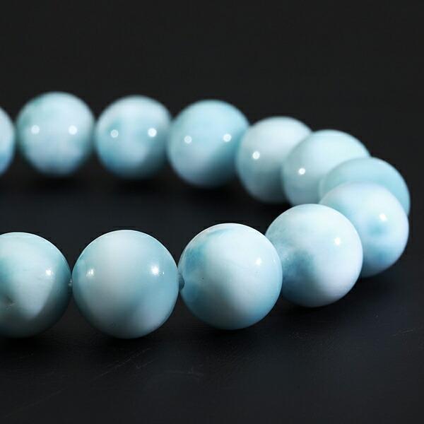 ラリマー ブレスレット 10.5mm 17.5cm メンズM レディースL サイズ