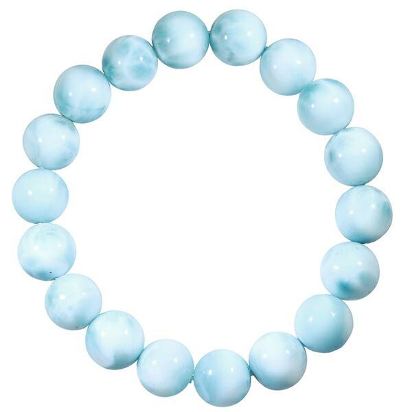 ラリマー ブレスレット 10.5mm 17.5cm メンズM レディースL サイズ