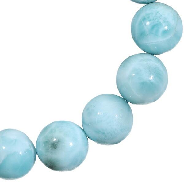 ラリマー ブレスレット 12.2mm 17.5cm メンズM レディースL サイズ