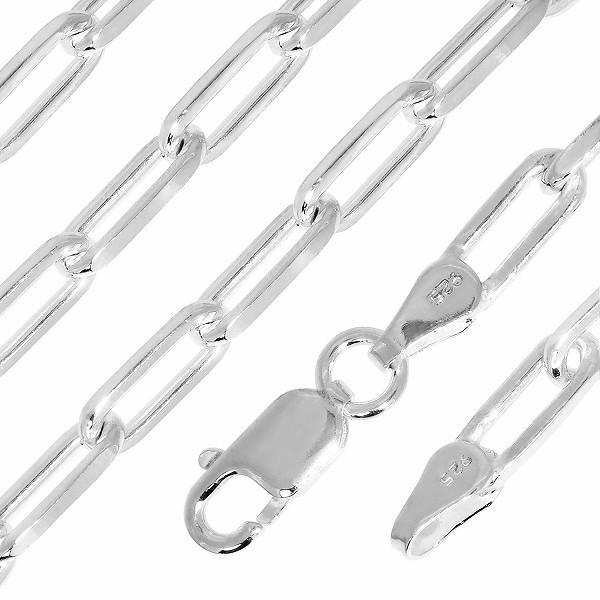 シルバーチェーン 925 ネックレスチェーンのみ 長あずき 2面カット 50cm 幅約3.8mm メンズ レディース 人気 シルバー925 おしゃれ プレゼント 爆買の画像