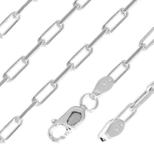 シルバーチェーン 925 ネックレスチェーンのみ 長あずき 2面カット 45cm 幅約2.4mm メンズ レディース 人気 シルバー925 おしゃれ|ginnokura|02