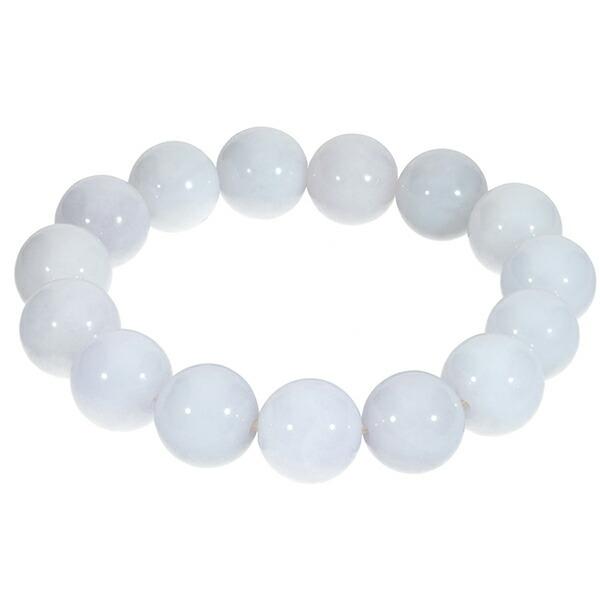 ラベンダー翡翠 ブレスレット 12.5mm 17cm レディースM サイズ