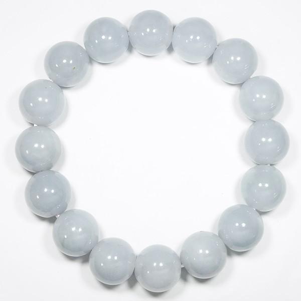 ラベンダー翡翠 ブレスレット 12.5mm 18cm 天然石