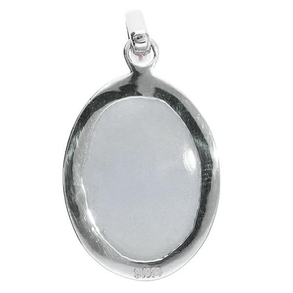 ラベンダー翡翠 シルバー ペンダントトップ オーバル 翡翠 ラベンダー