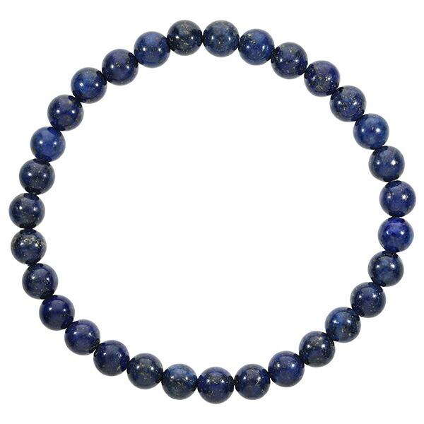 ラピスラズリ ブレスレット 6mm 18〜18.5cm M〜LL サイズ 誕生石 12月