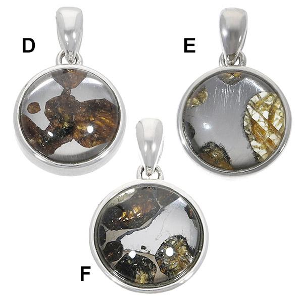 パラサイト 隕石 メテオライト シルバー ペンダントトップ ラウンド