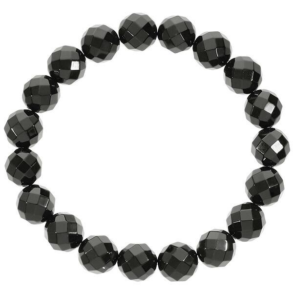 オニキス カット ブレスレット 10mm 17.5〜19.5cm M〜LL サイズ 天然石 