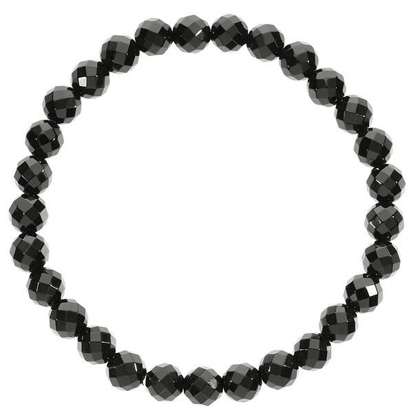 オニキス カット ブレスレット 6mm 16.5〜17.5cm S〜L サイズ 天然石