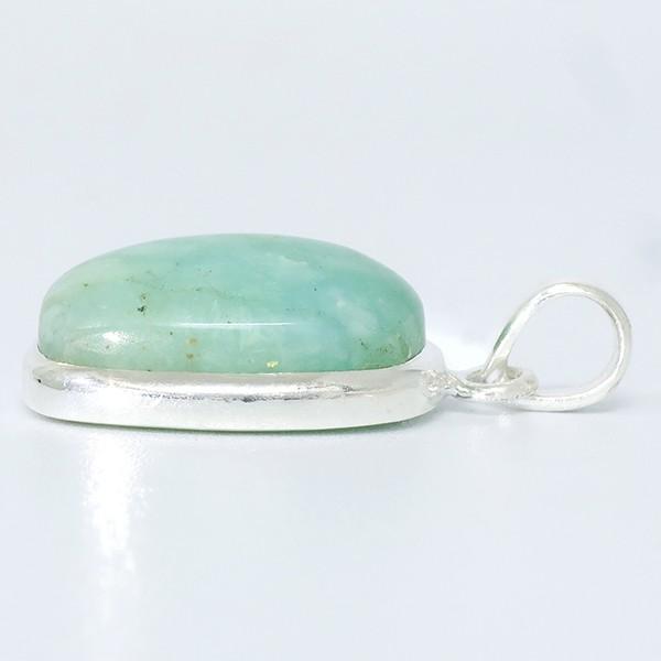 パワーストーン　天然石　ペルー産　ジェムシリカ　ブルーオパール　22g　N756 ブルーオパール ペルー産 ぺルビアンブルーオパール シルバー