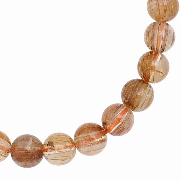 オレンジルチルクォーツ ブレスレット 8.2mm 17cm 天然石